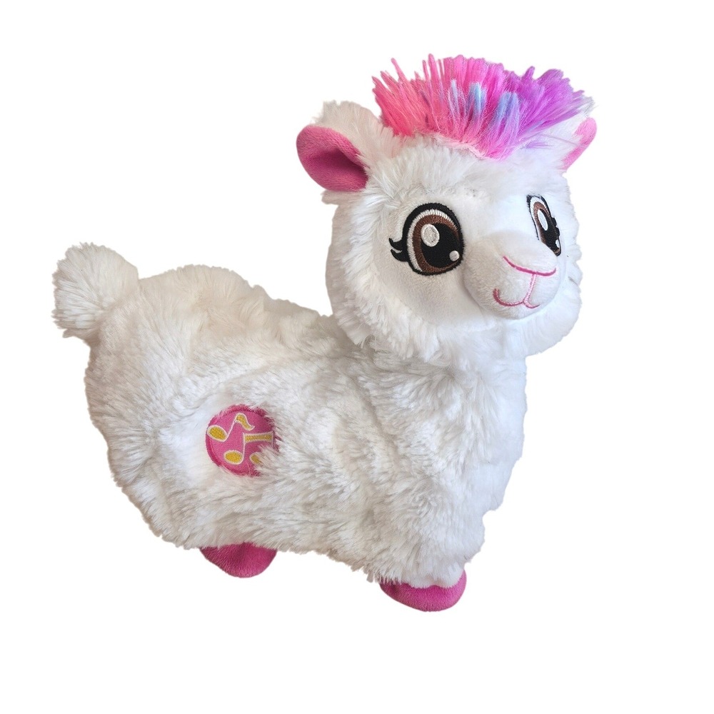 ZURU Sparkle Pets Light Up Llama Plush Musical Interactive Toy Pink